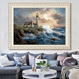 Max 5D DIY Diamond Painting Horse Cross Stitch Embroidery Picture Lighthouse