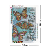 Max 5D DIY Diamond Painting Horse Cross Stitch Embroidery Picture Butterfly