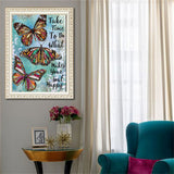 Max 5D DIY Diamond Painting Horse Cross Stitch Embroidery Picture Butterfly