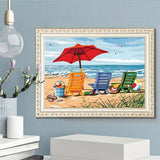 Max 5D DIY Diamond Painting Horse Cross Stitch Embroidery Picture Beach