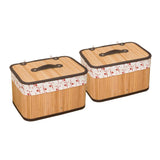 Max Weaving Storage Basket Bamboo Handmade Snacks Toys Storage Box with Lid Style01