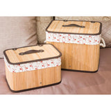 Max Weaving Storage Basket Bamboo Handmade Snacks Toys Storage Box with Lid Style02