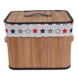 Max Weaving Storage Basket Bamboo Handmade Snacks Toys Storage Box with Lid Style03