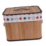 Max Weaving Storage Basket Bamboo Handmade Snacks Toys Storage Box with Lid Style03