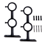 Max Double Curtain Rod Brackets Window Drapes Rods Holder Support Wall Mouted L
