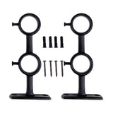 Max Double Curtain Rod Brackets Window Drapes Rods Holder Support Wall Mouted L