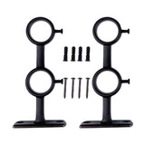 Max Double Curtain Rod Brackets Window Drapes Rods Holder Support Wall Mouted L