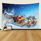 Max Christmas 3D Effect Wall Hanging Tapestry Dormitory Bedspread Beach Towel J