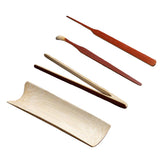 Max Tea Accessory Bamboo Tea Scoop Spoon Clip Tea Ceremony Utensil Set I- 4pcs