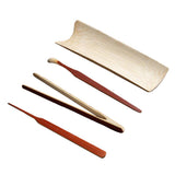 Max Tea Accessory Bamboo Tea Scoop Spoon Clip Tea Ceremony Utensil Set I- 4pcs