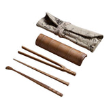Max Tea Accessory Bamboo Tea Scoop Spoon Clip Tea Ceremony Utensil Set K- 5pcs