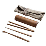 Max Tea Accessory Bamboo Tea Scoop Spoon Clip Tea Ceremony Utensil Set K- 5pcs