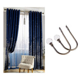 Max 2Pcs Curtain Tieback Hooks U Tie Backs for Voiles Curtain Holdback Bronze