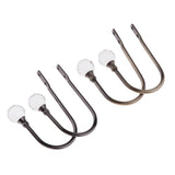 Max 2Pcs Curtain Tieback Hooks U Tie Backs for Voiles Curtain Holdback Bronze