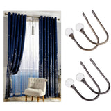 Max 2Pcs Curtain Tieback Hooks U Tie Backs for Voiles Curtain Holdback Bronze