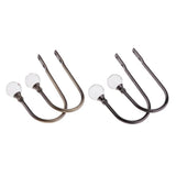 Max 2Pcs Curtain Tieback Hooks U Tie Backs for Voiles Curtain Holdback Bronze