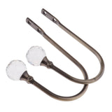 Max 2Pcs Curtain Tieback Hooks U Tie Backs for Voiles Curtain Holdback Bronze