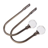Max 2Pcs Curtain Tieback Hooks U Tie Backs for Voiles Curtain Holdback Bronze
