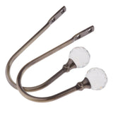 Max 2Pcs Curtain Tieback Hooks U Tie Backs for Voiles Curtain Holdback Bronze