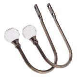 Max 2Pcs Curtain Tieback Hooks U Tie Backs for Voiles Curtain Holdback Bronze