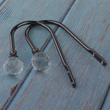 Max 2Pcs Curtain Tieback Hooks U Tie Backs for Voiles Curtain Holdback Black