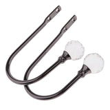 Max 2Pcs Curtain Tieback Hooks U Tie Backs for Voiles Curtain Holdback Black