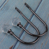 Max 2Pcs Curtain Tieback Hooks U Tie Backs for Voiles Curtain Holdback Black