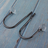 Max 2Pcs Curtain Tieback Hooks U Tie Backs for Voiles Curtain Holdback Black