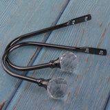 Max 2Pcs Curtain Tieback Hooks U Tie Backs for Voiles Curtain Holdback Black
