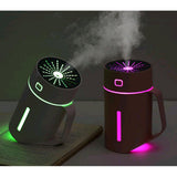 Max USB Ultrasonic Humidifier LED Light Air Purifier Aroma Diffuser White