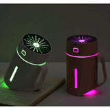 Max USB Ultrasonic Humidifier LED Light Air Purifier Aroma Diffuser White