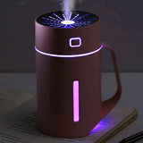 Max Maxb USB Ultrasonic Humidifier LED Light Air Purifier Aroma Diffuser Pink