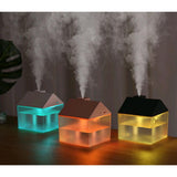 Max 3-in-1 USB House Humidifier with Minifan & Colorful Night Light Gray