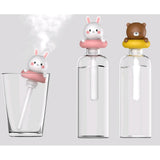Max USB Mineral Water Bottle Mini Humidifier portable Air Atomizer Pink Rabbit
