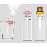 Max USB Mineral Water Bottle Mini Humidifier portable Air Atomizer Gray Bear