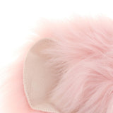 Max Heart Shaped Area Rug, Artificial Wool Shaggy Floor Mat Carpet Pink