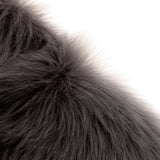 Max Heart Shaped Area Rug, Artificial Wool Shaggy Floor Mat Carpet Deep Grey