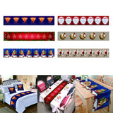 Max Christmas Pattern Cotton and Linen Table Bed Runner Double Sided Tapestry 01