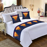 Max Christmas Pattern Cotton and Linen Table Bed Runner Double Sided Tapestry 01