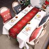 Max Christmas Pattern Cotton and Linen Table Bed Runner Double Sided Tapestry 02