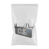 Max Multipurpose Full LED HD Mute Bedside Mirror Electronic Alarm Clock White