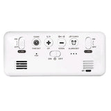 Max Multipurpose Full LED HD Mute Bedside Mirror Electronic Alarm Clock White