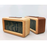 Max Wooden Electronic Smart Clock Date Temperature Dispaly Clock Wood