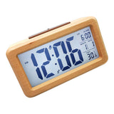 Max Wooden Electronic Smart Clock Date Temperature Dispaly Clock Wood