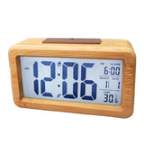 Max Wooden Electronic Smart Clock Date Temperature Dispaly Clock Wood