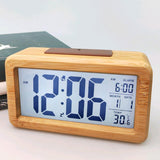 Max Wooden Electronic Smart Clock Date Temperature Dispaly Clock Wood