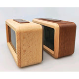 Max Wooden Electronic Smart Clock Date Temperature Dispaly Clock Brown