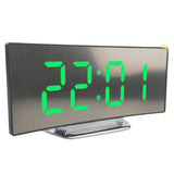 Ultra Large LED Display Screen Digital Mirror Alarm Clock Green