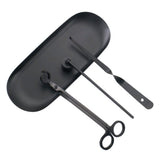 Candle Accessory Set Candle Wick Trimmer 4pcs Shear + Cover + Hook + Tray