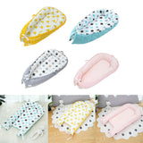 Max Maxb Foldable Travel Crib Baby Cotton Sleeping Baby Bassinet Bed Yellow Crown